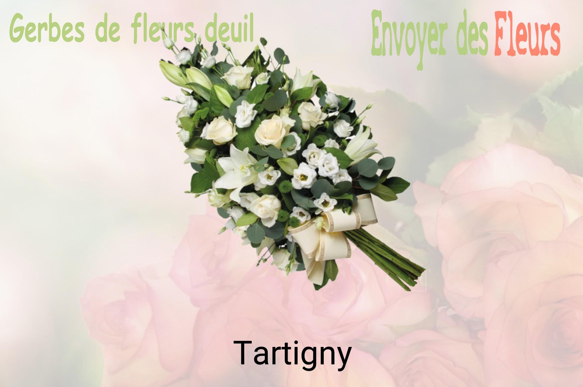 Gerbe de fleurs de deuil livrée à Tartigny